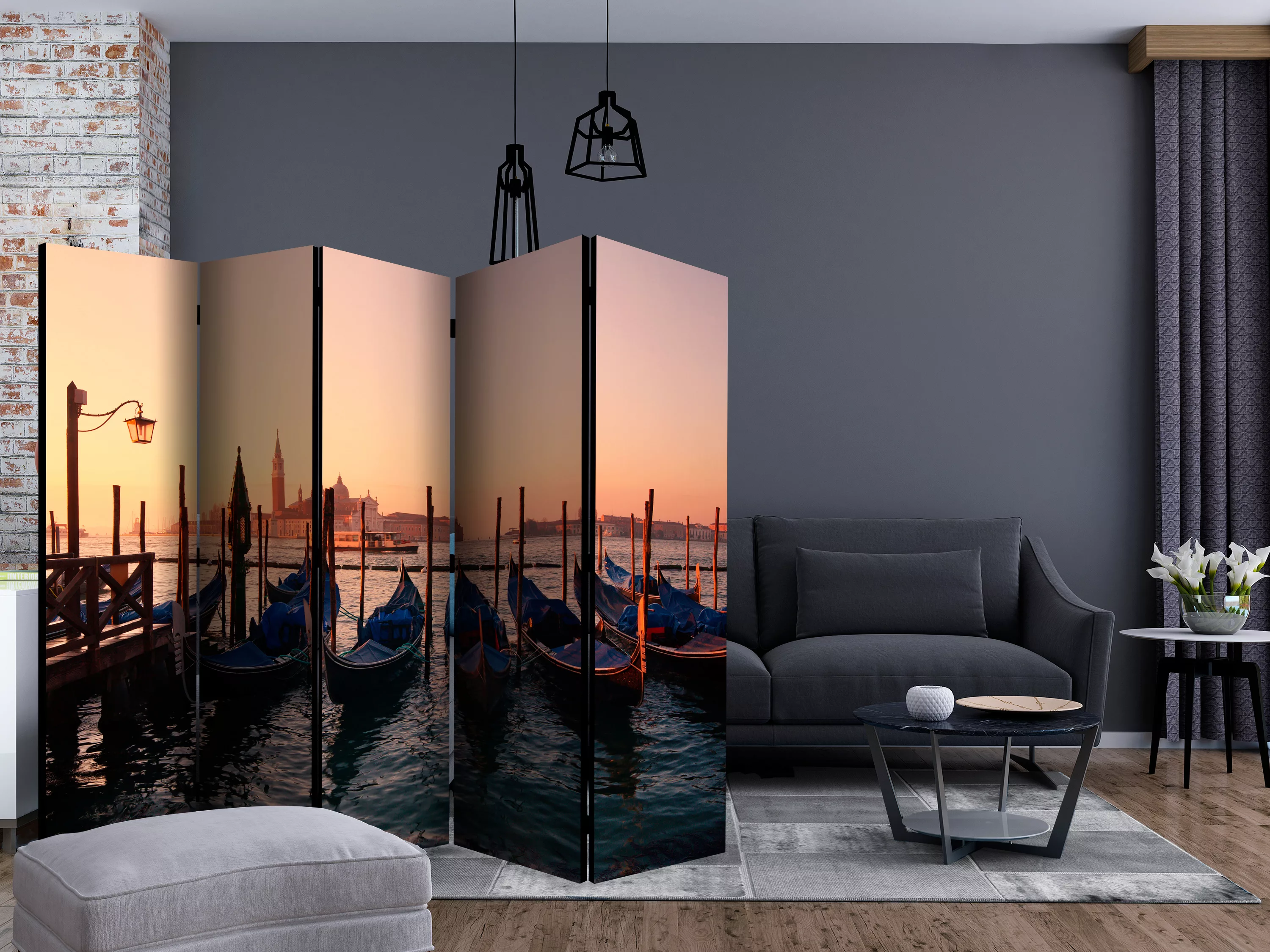 5-teiliges Paravent - Gondola Into The Unknown Ii [room Dividers] günstig online kaufen