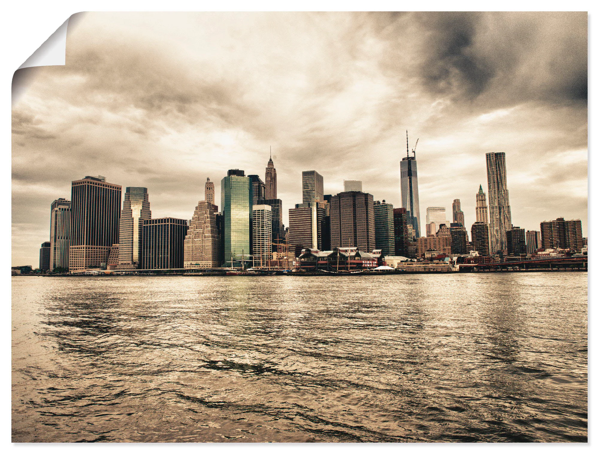 Artland Wandbild "Lower Manhattan Skyline", Amerika, (1 St.), als Leinwandb günstig online kaufen