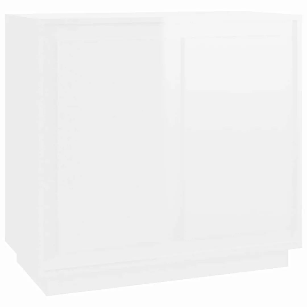 Vidaxl Sideboard Hochglanz-weiß 80x34x75 Cm Holzwerkstoff günstig online kaufen
