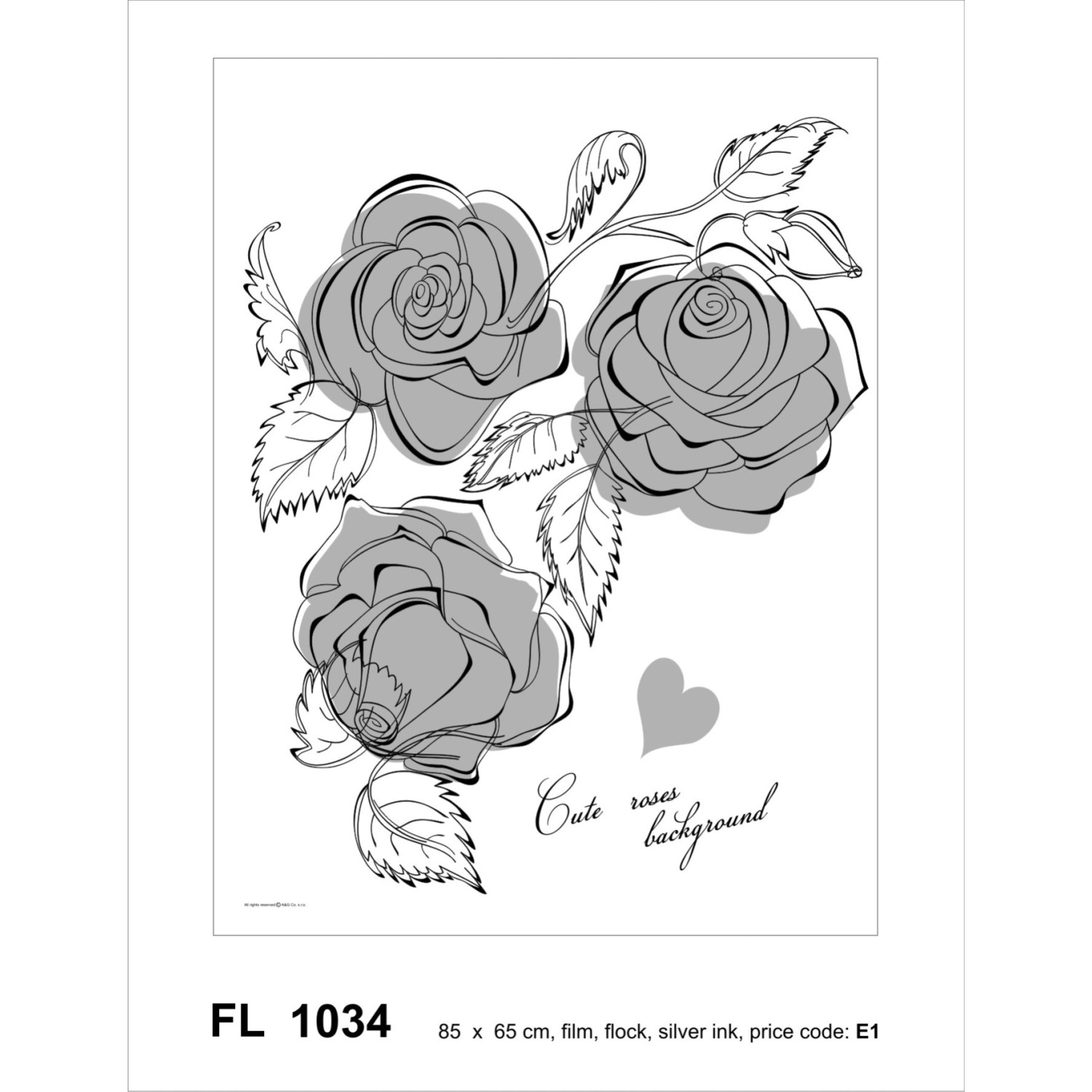 Sanders & Sanders Wandtattoo Blumen Grau und Weiß 65 x 85 cm 600299 günstig online kaufen
