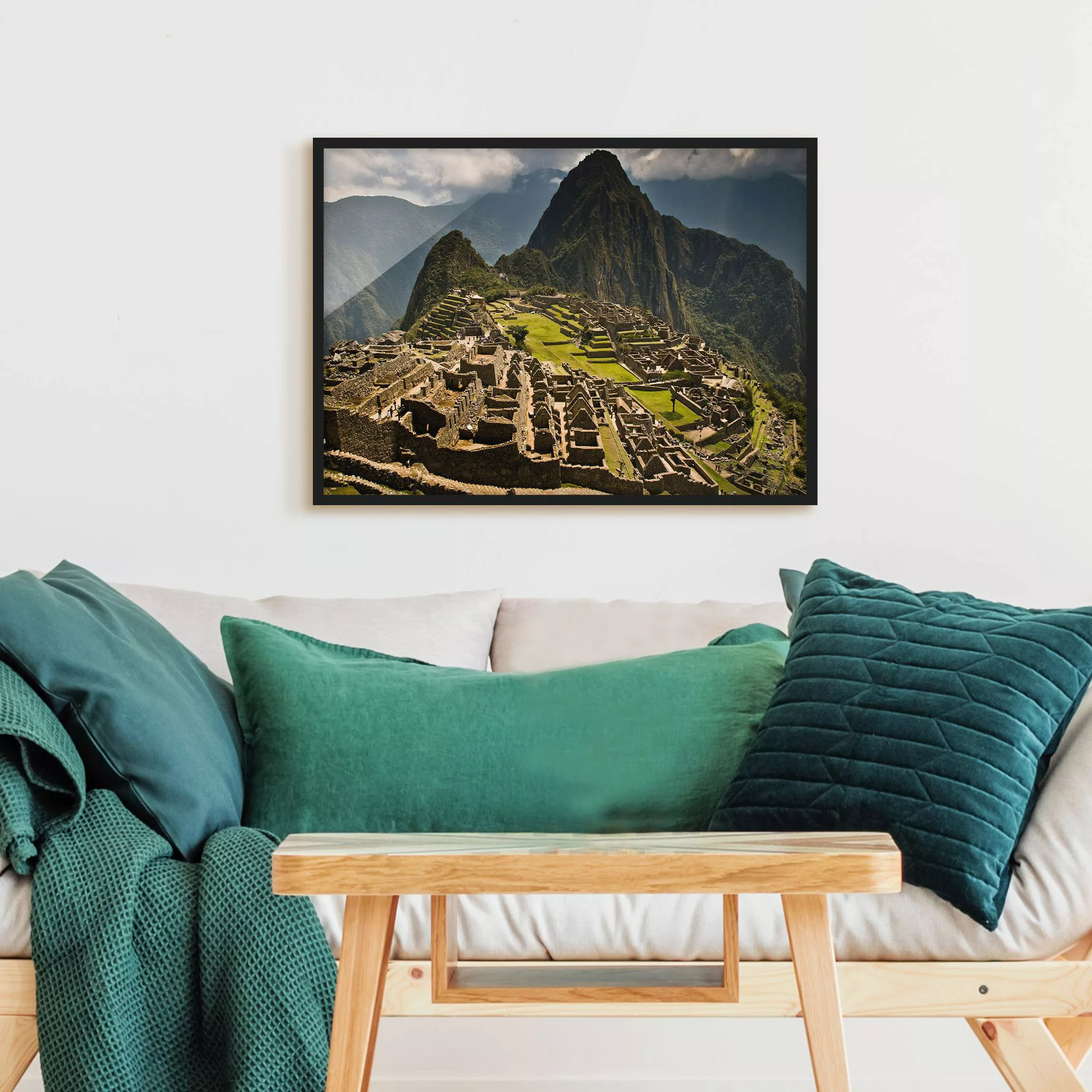 Bild mit Rahmen Natur & Landschaft - Querformat Machu Picchu günstig online kaufen
