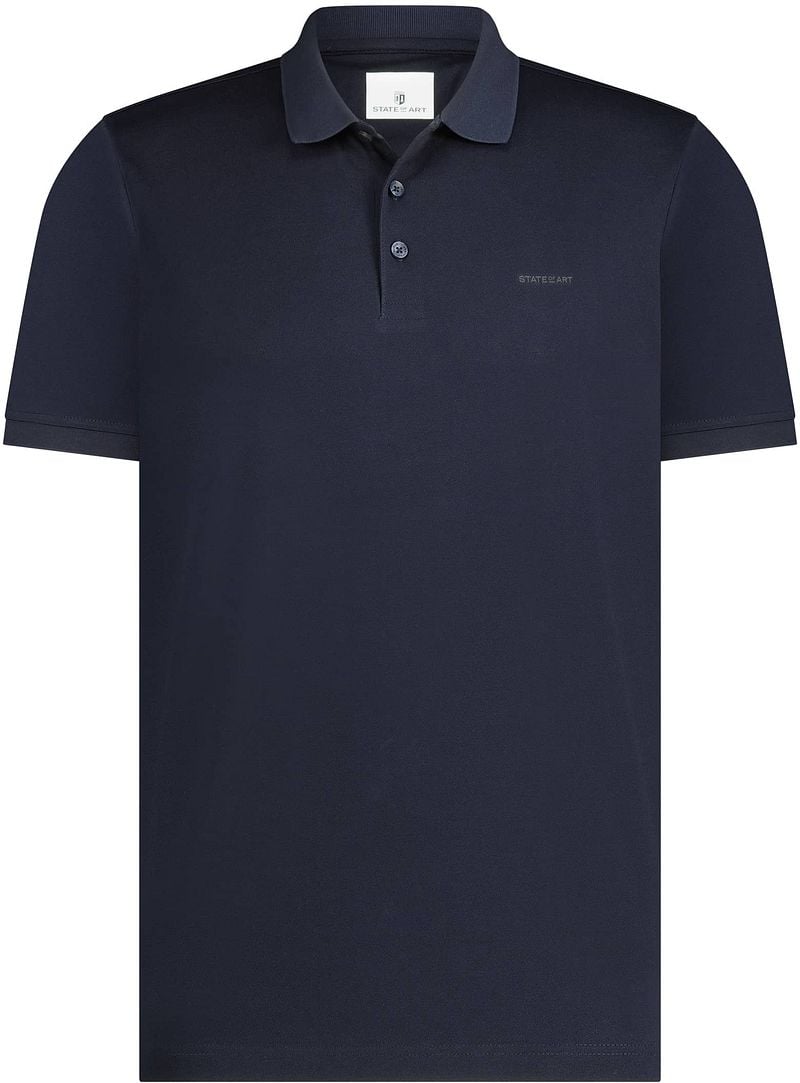 State of Art Poloshirt Mercerized Piqué Navy - Größe L günstig online kaufen