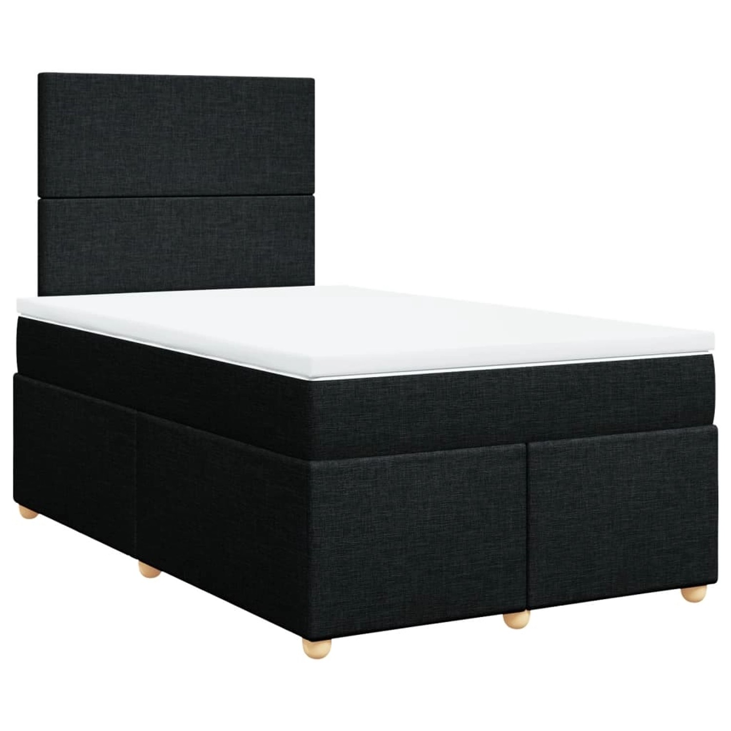 vidaXL Boxspringbett mit Matratze Schwarz 120x200 cm Stoff2101998 günstig online kaufen