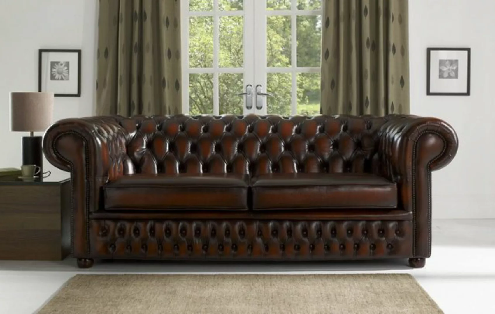 JVmoebel Chesterfield-Sofa, Design Chesterfield Sofagarnitur 3 - Sitzer Cou günstig online kaufen