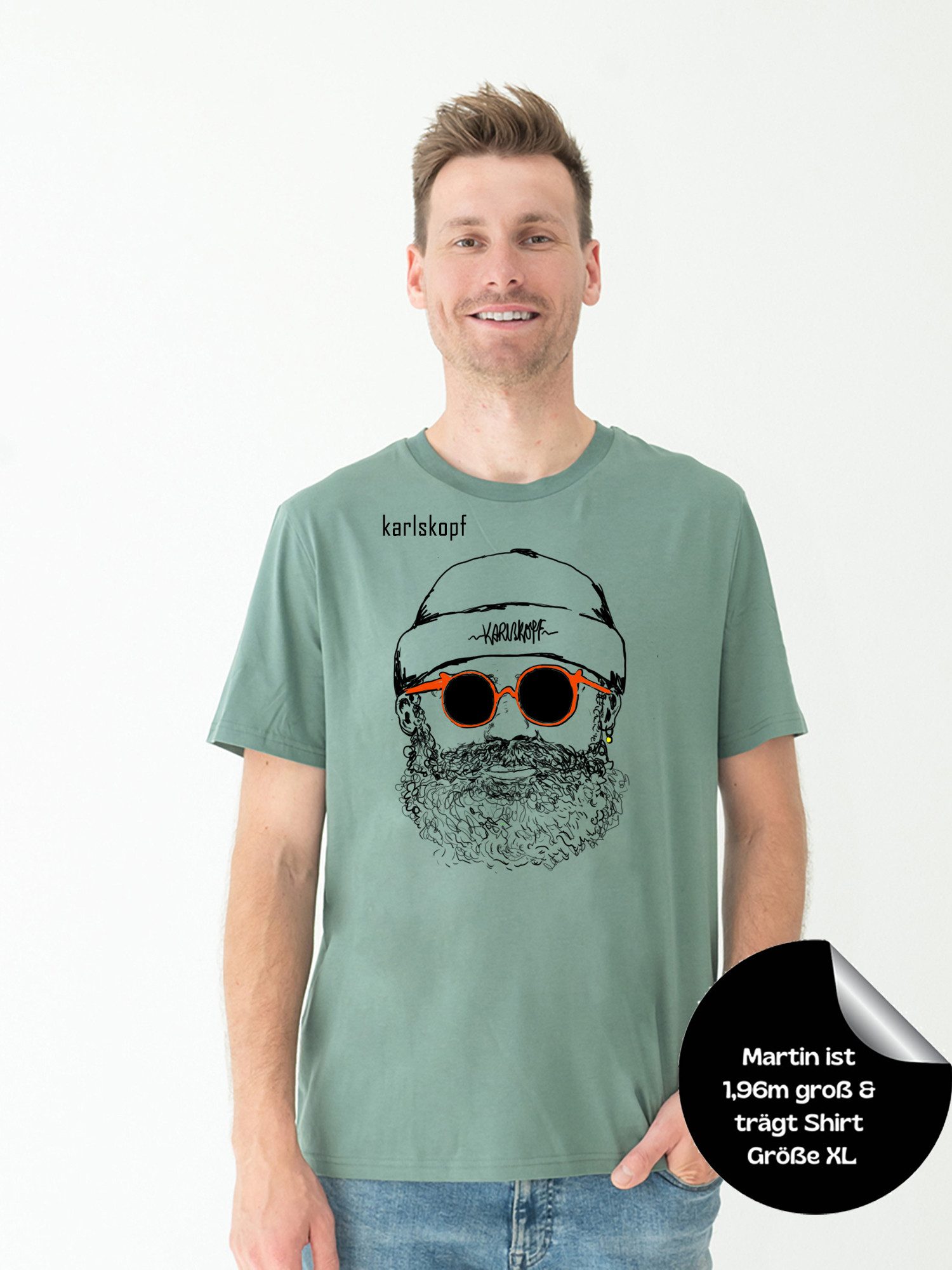karlskopf Print-Shirt Rundhalsshirt Basic HIPSTER günstig online kaufen