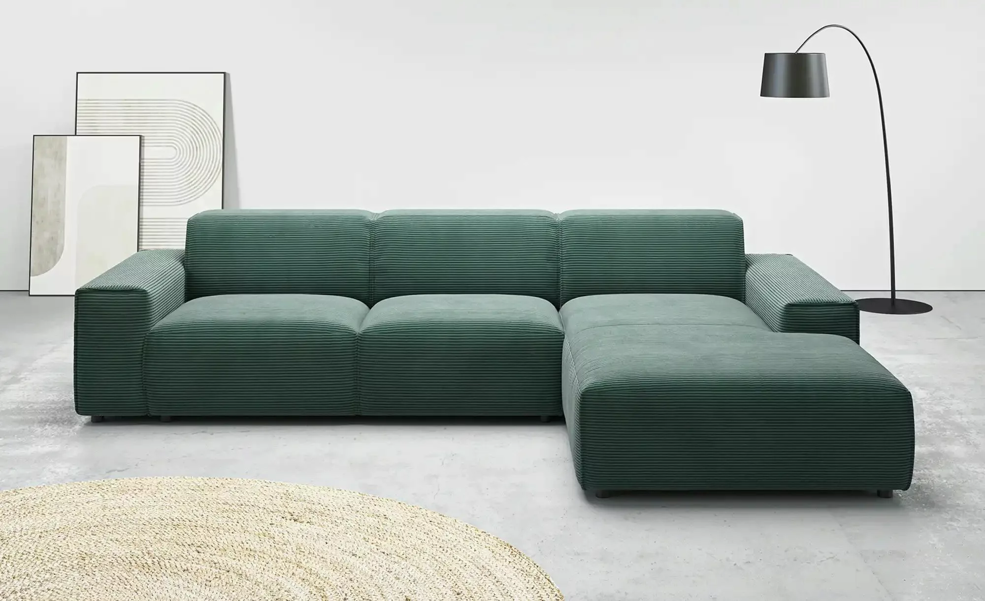 Gray & Jones Ecksofa  Baltic Breeze ¦ grün ¦ Maße (cm): B: 300 H: 101 T: 18 günstig online kaufen
