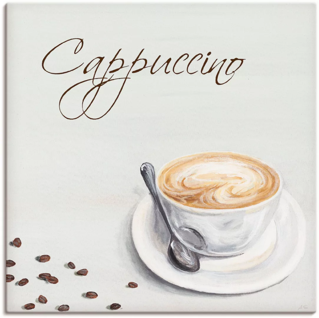 Artland Leinwandbild "Cappuccino II", Getränke, (1 St.), auf Keilrahmen ges günstig online kaufen