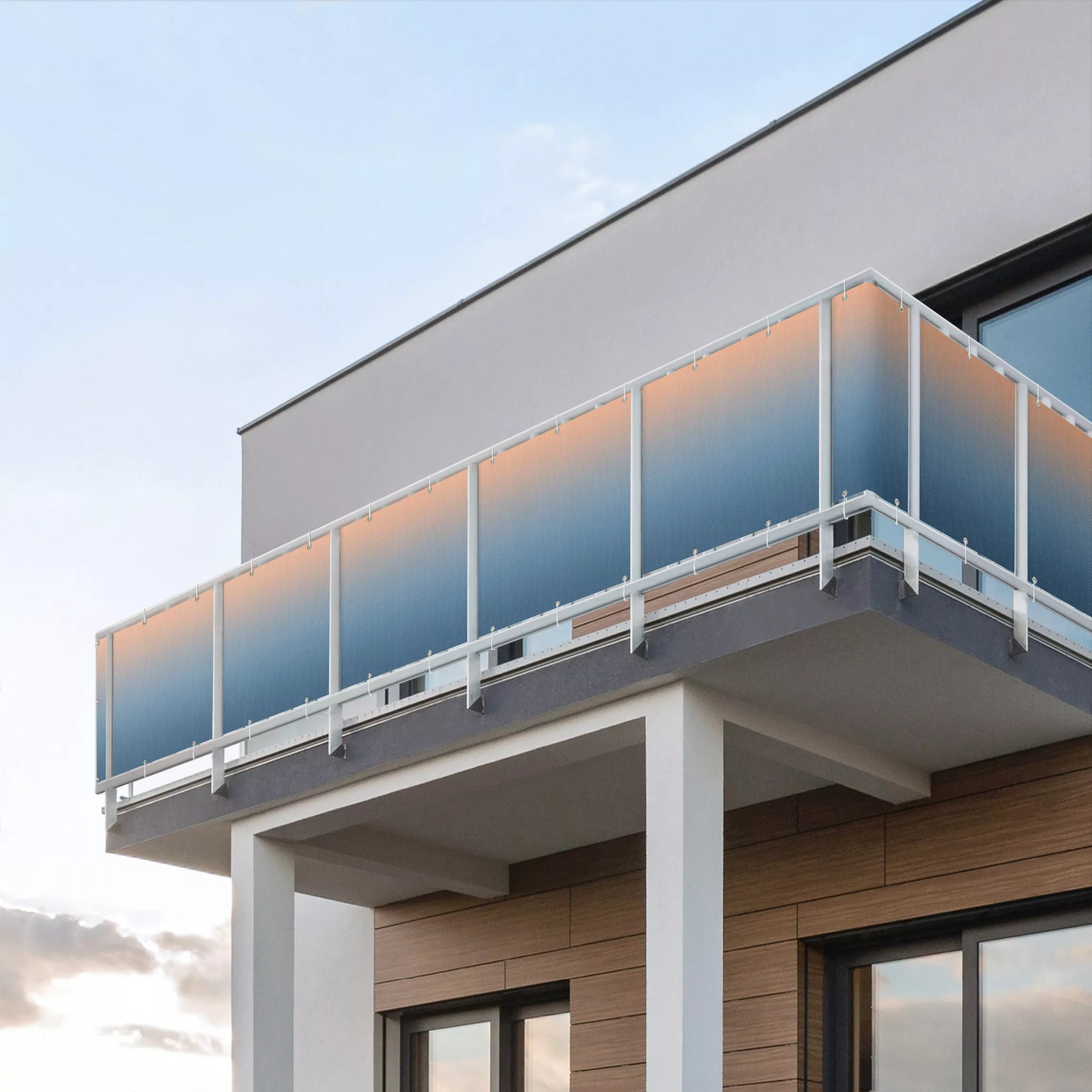 Balkon Sichtschutz Sonnenaufgang Farbverlauf günstig online kaufen