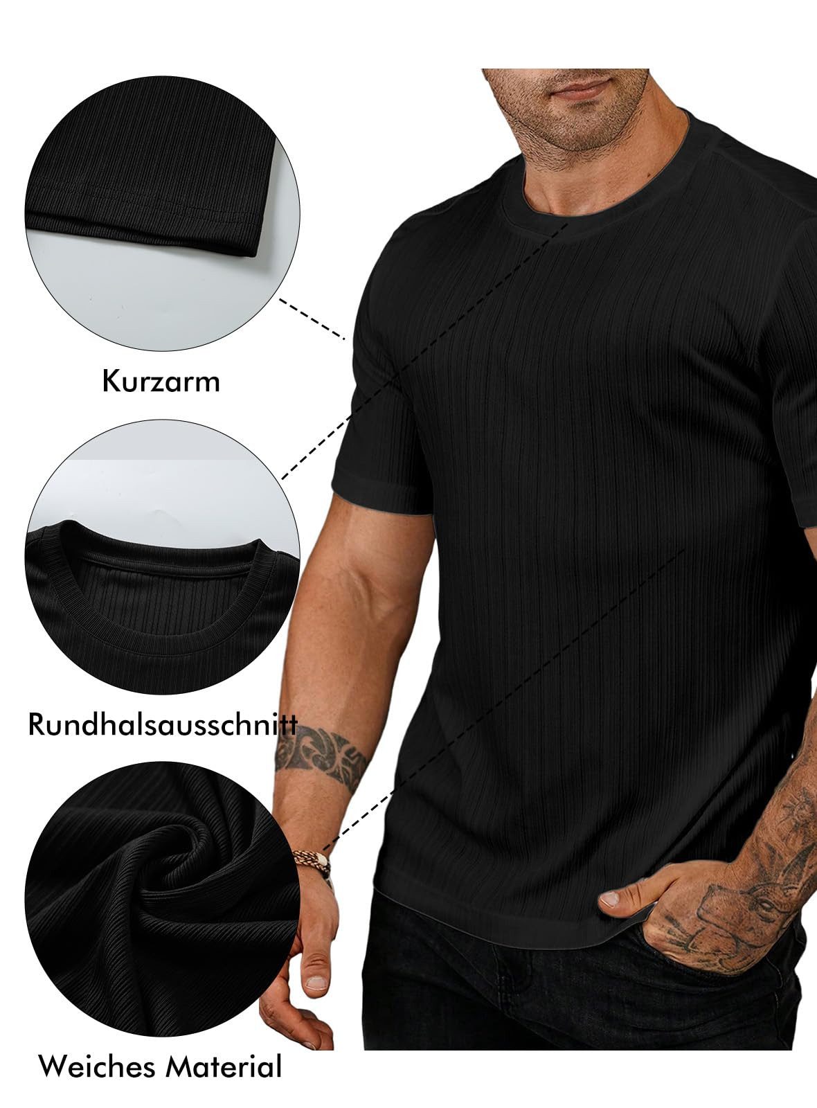 JMIERR Muscleshirt T-Shirts für Herren Hemd günstig online kaufen