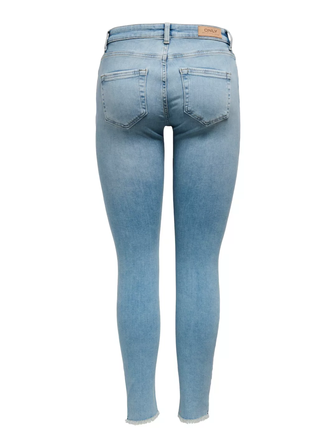 Only Damen Jeans ONLBLUSH MID SK ANK CRO349 - Skinny Fit - Blau - Light Med günstig online kaufen