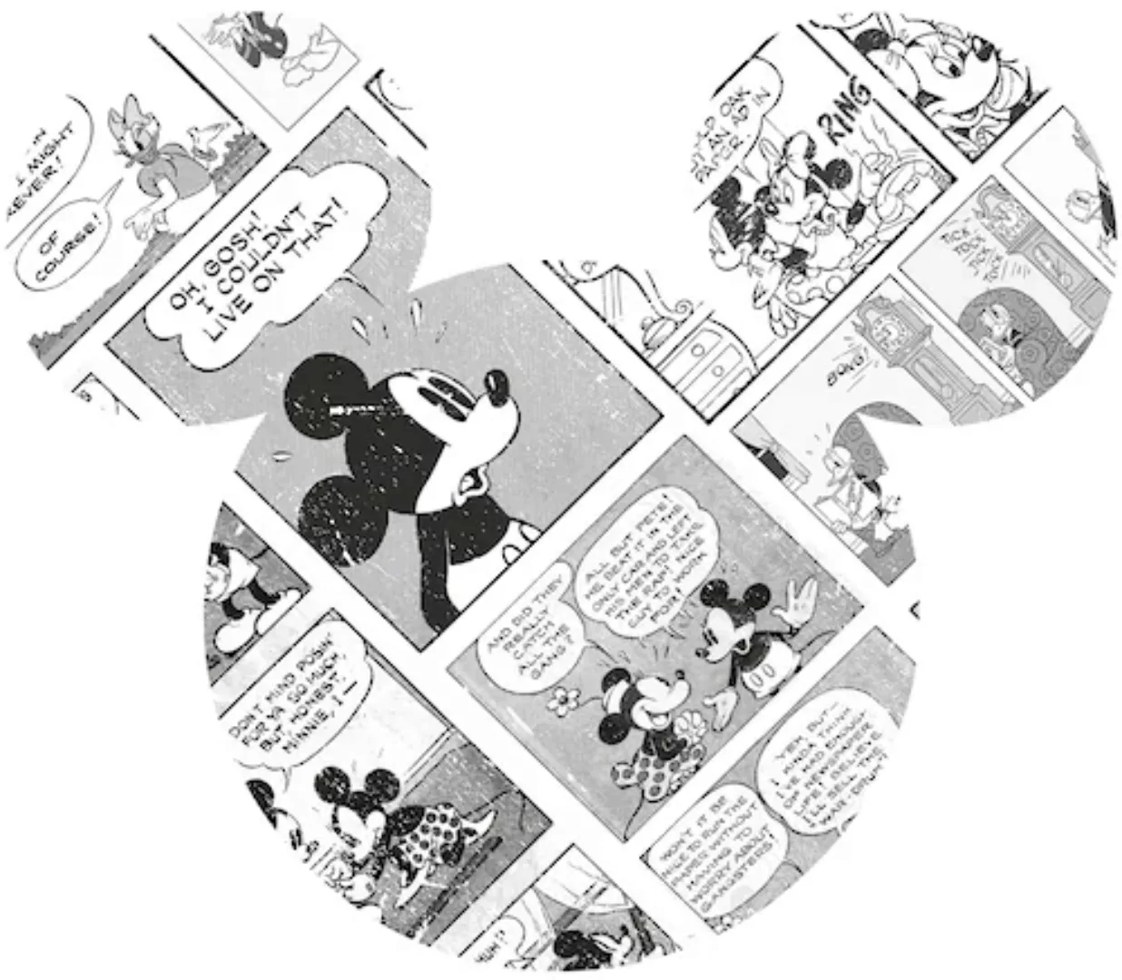 Komar Vliestapete »Mickey Head Comic Cartoon«, 125x125 cm (Breite x Höhe), günstig online kaufen