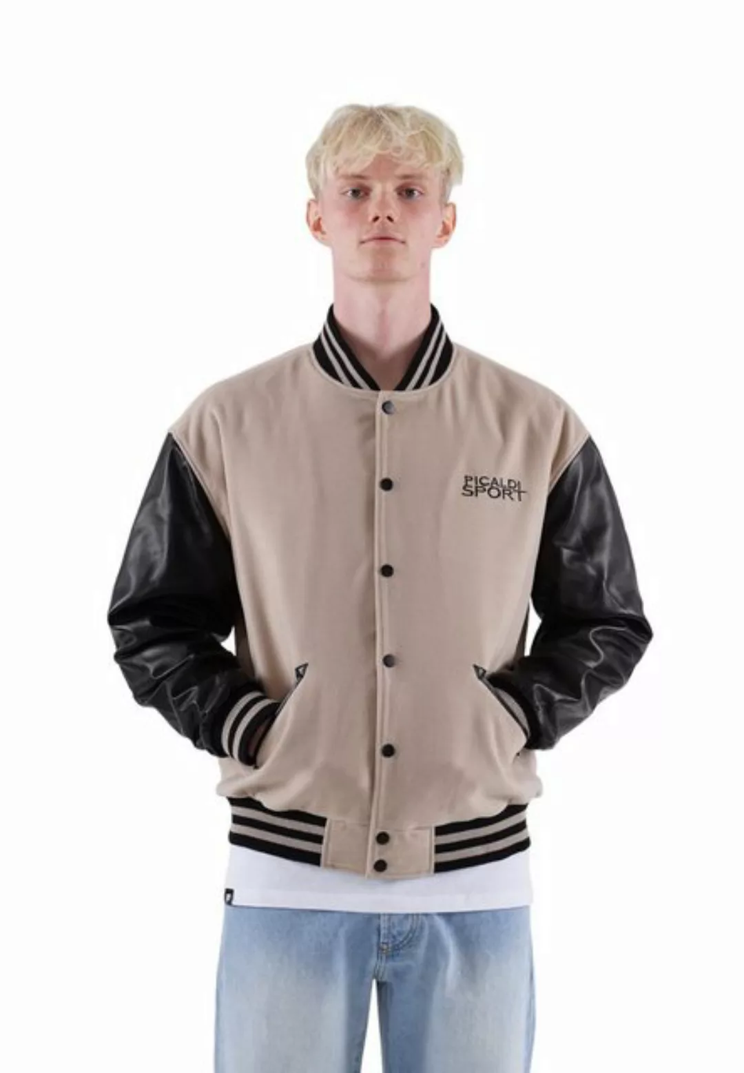 PICALDI Jeans Collegejacke TIGER Ärmel aus Echtleder günstig online kaufen