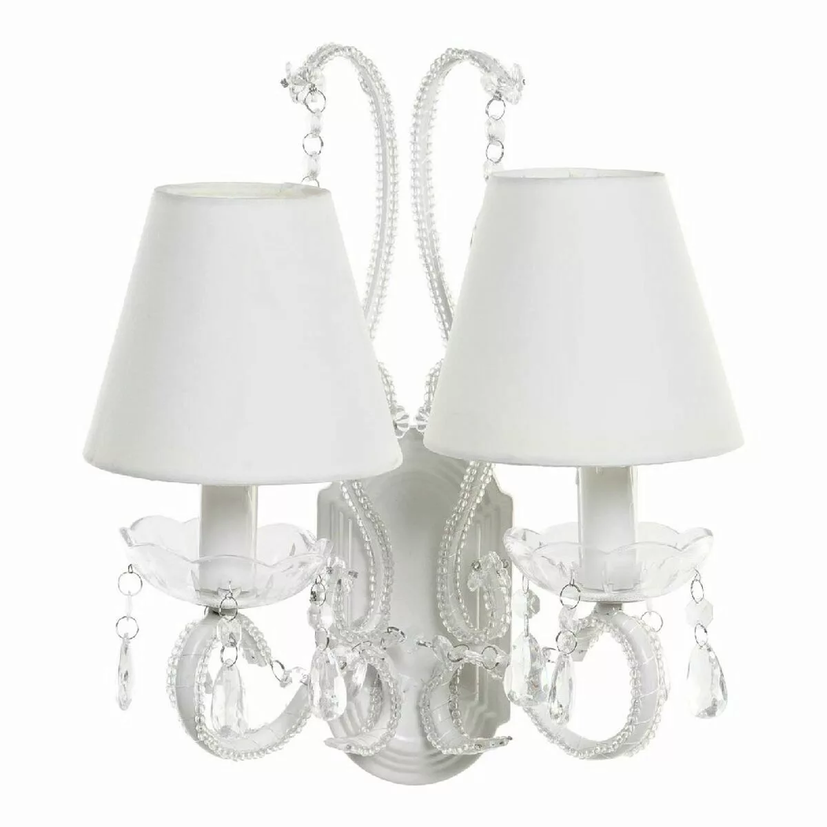 Deckenlampe Dkd Home Decor Weiß Durchsichtig Polyester Acryl Metall 220 V 2 günstig online kaufen
