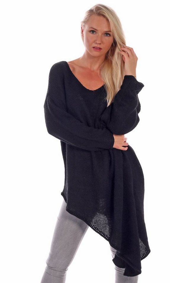 Charis Moda Longpullover Langarm Longpullover im asymmetrischen Schnitt günstig online kaufen