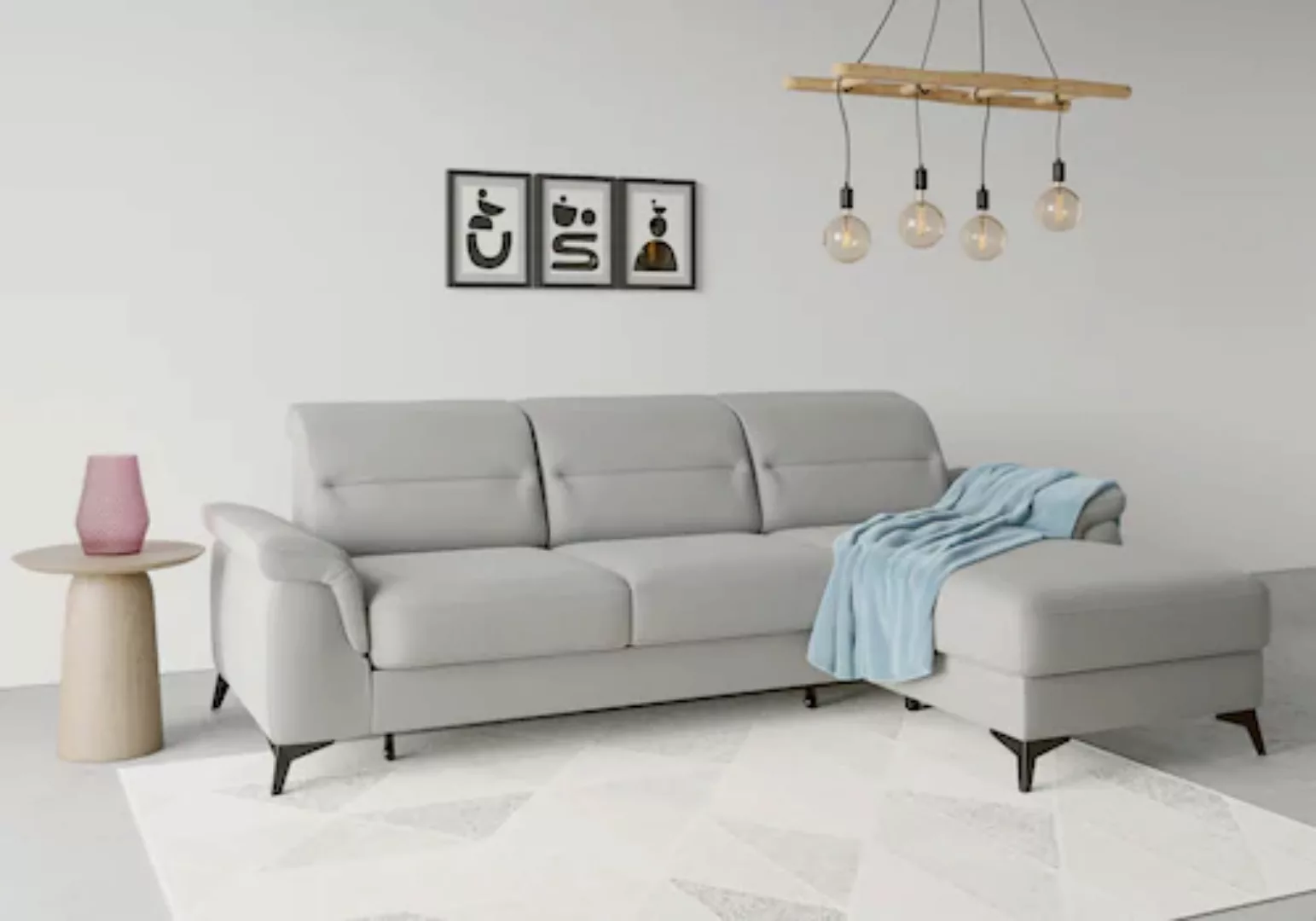 sit&more Ecksofa »Sinatra L-Form«, mit Recamiere, optional mit Kopfteilvers günstig online kaufen