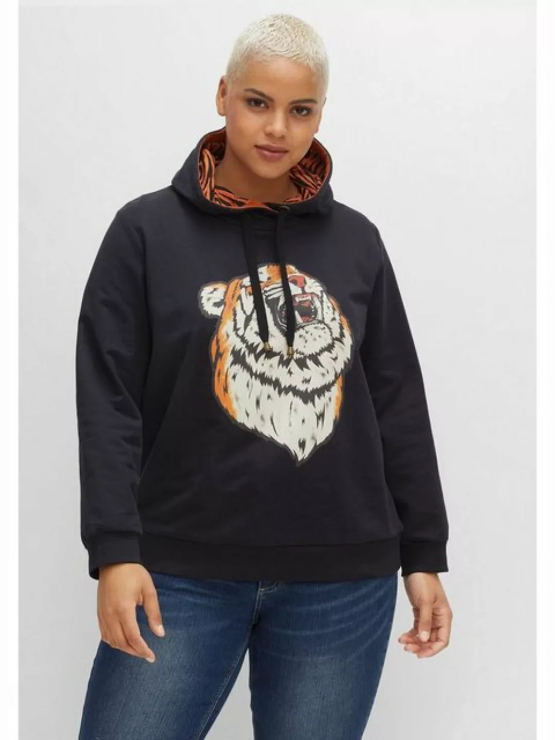 sheego by Joe Browns Kapuzensweatshirt Große Größen mit Animal-Frontdruck günstig online kaufen