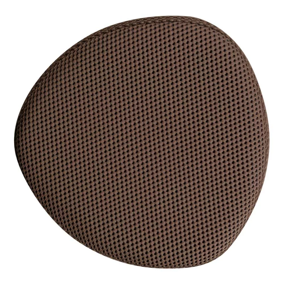 Hocker Fußhocker aus Meshgewebe in Dunkelbraun (2er Set) günstig online kaufen