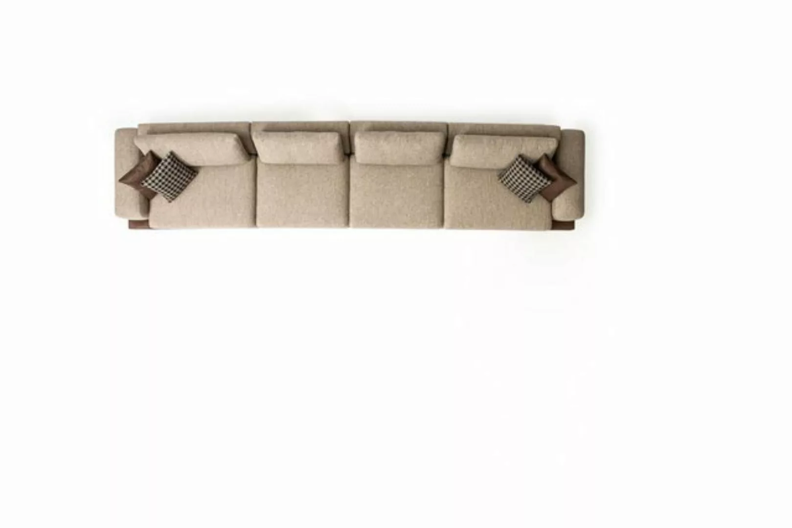 Xlmoebel Sofa Geräumiges beige-farbenes Sofa Polstermöbel mit sechs Sitzen günstig online kaufen