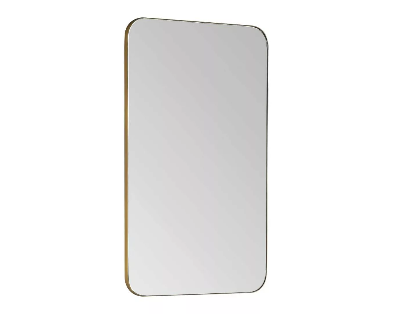 Badezimmerspiegel rechteckig - 80 x 50 cm - Goldfarbener Umriss - DEMETRIA günstig online kaufen