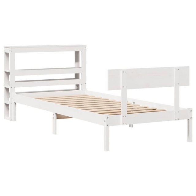 vidaXL Bett Massivholzbett ohne Matratze Weiß 75x190 cm Kiefernholz günstig online kaufen