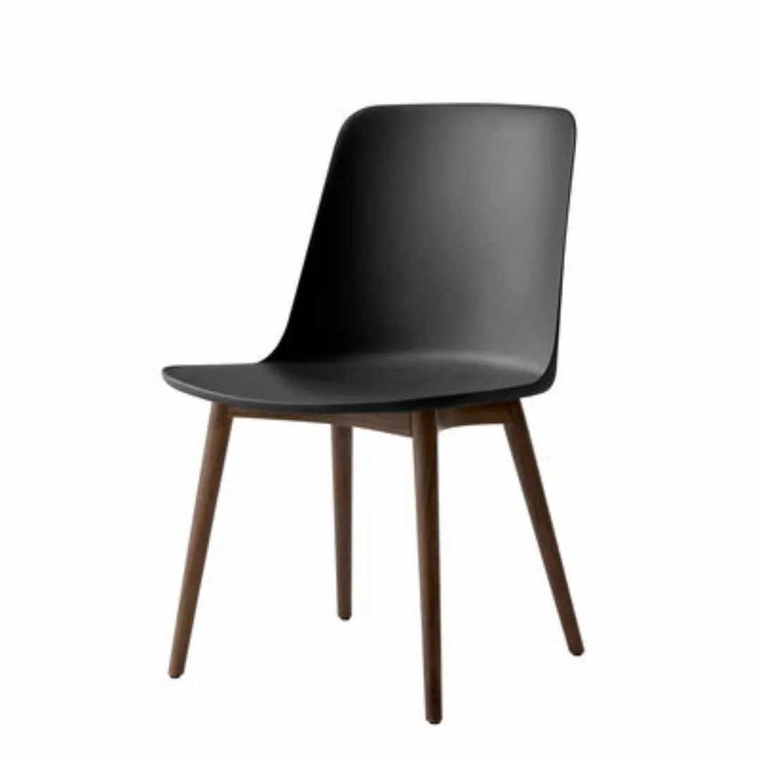 Stuhl Rely HW71 plastikmaterial schwarz holz natur / Recycling-Kunststoff & günstig online kaufen