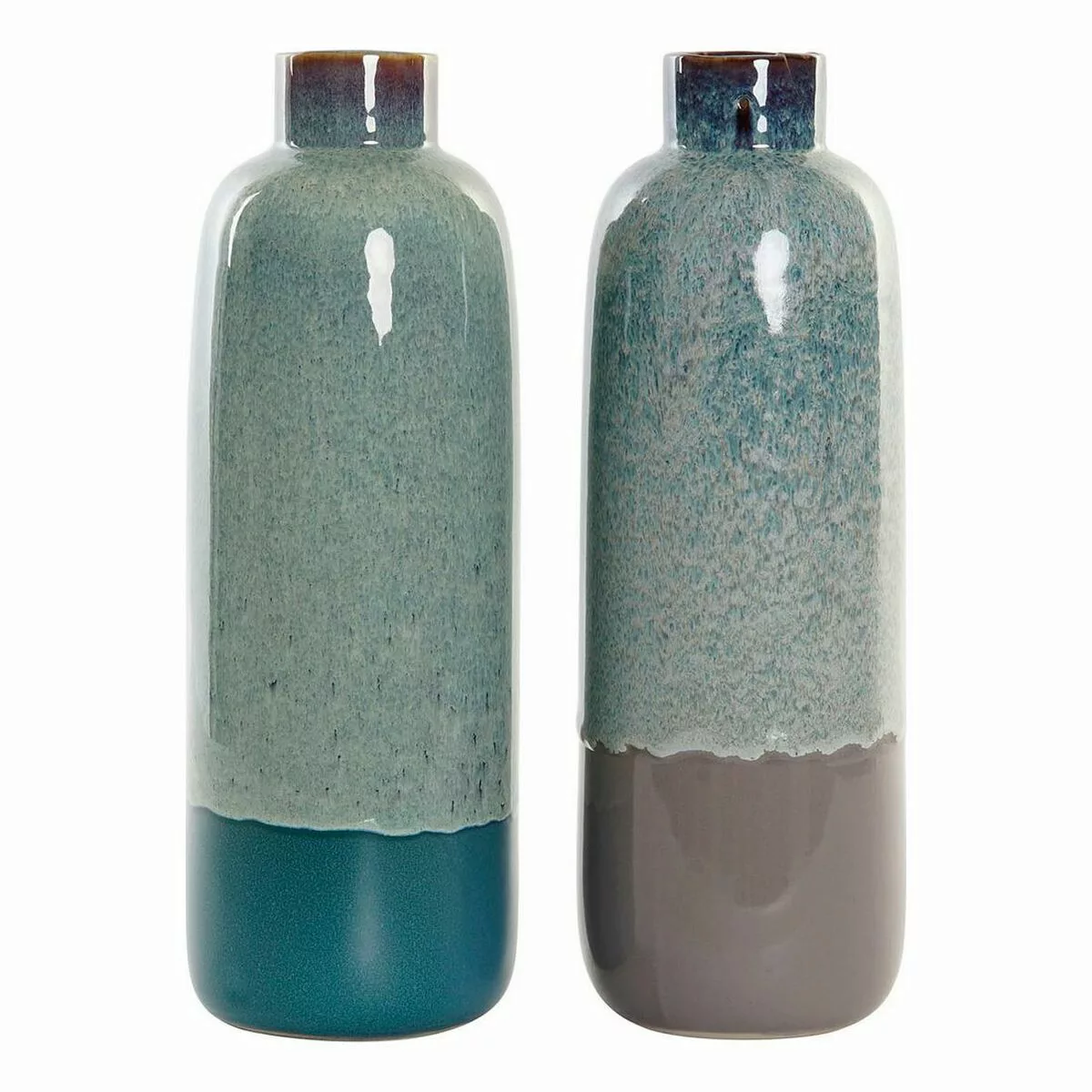 Vase Dkd Home Decor Blau Grün Porzellan Boho (2 Pcs) (12 X 12 X 35 Cm) günstig online kaufen