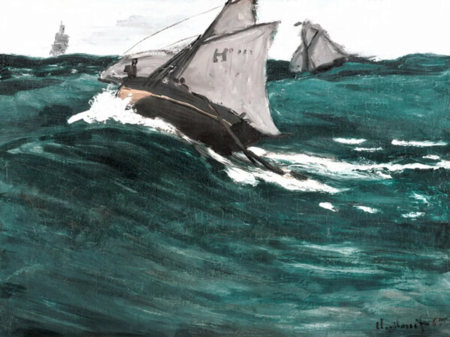 Poster / Leinwandbild - Claude Monet: Die Grüne Welle günstig online kaufen