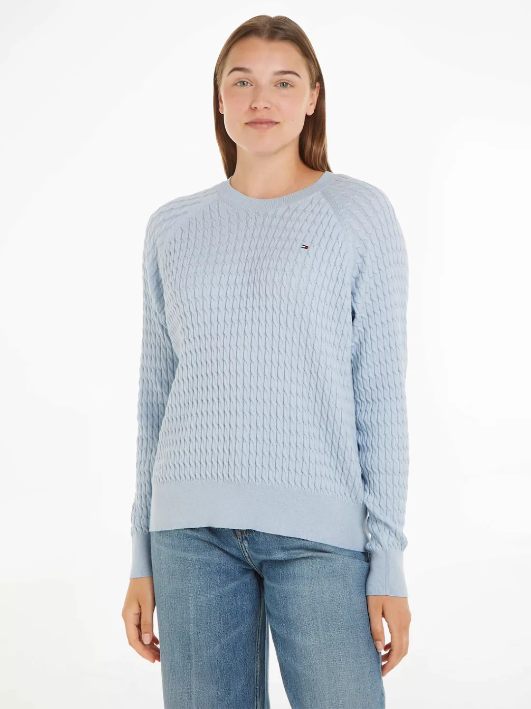 Tommy Hilfiger Rundhalspullover "CO CABLE C-NK SWEATER" günstig online kaufen