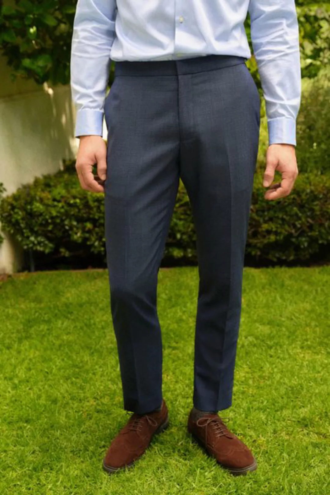 Next Anzughose Slim Fit Anzug mit Struktur: Hose (1-tlg) günstig online kaufen