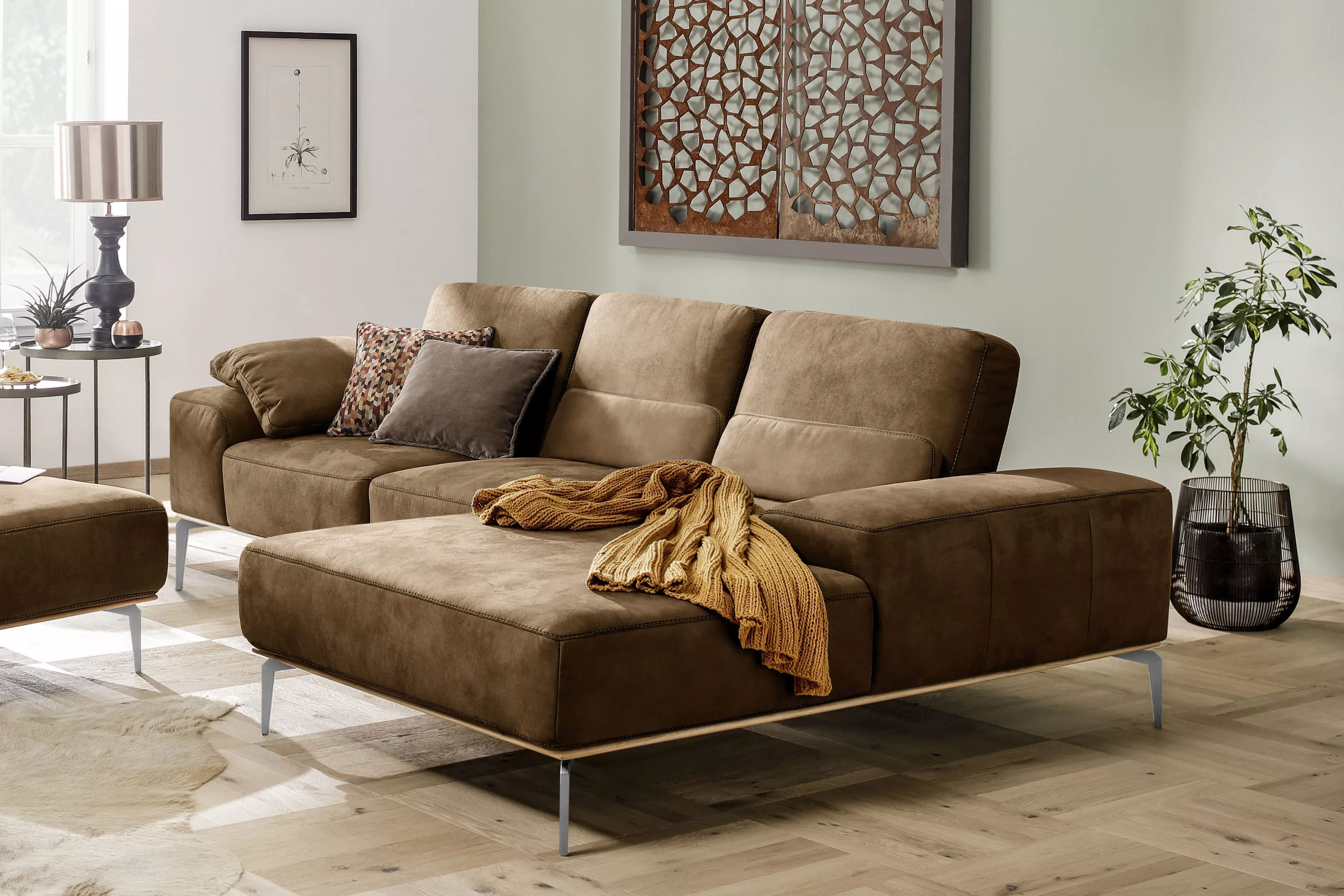 W.SCHILLIG Ecksofa "run, Designsofa mit tollem Sitzkomfort, L-Form", mit el günstig online kaufen