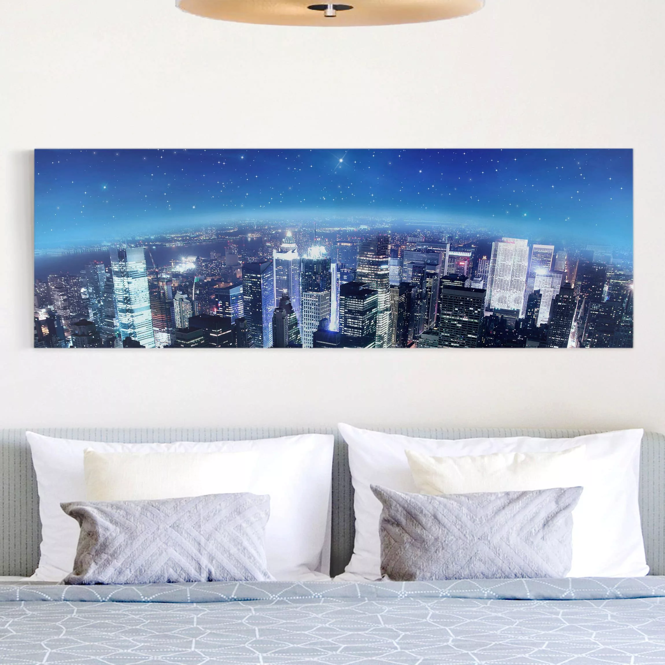 Leinwandbild New York - Panorama Illuminated New York günstig online kaufen