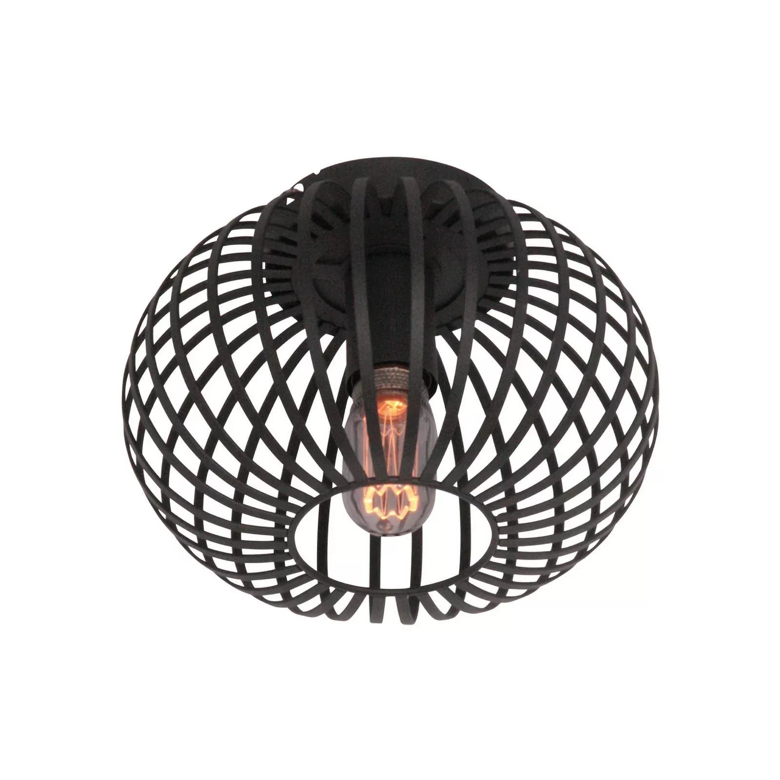 Deckenlampe Aglio, Ø 25 cm, schwarz, Metall günstig online kaufen