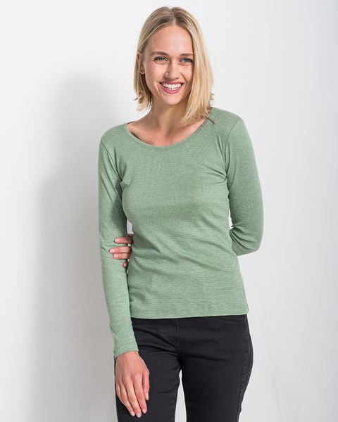 Ringel-jerseyshirt Aus 100% Bio-baumwolle (Kba) 'Melange Shirt' günstig online kaufen