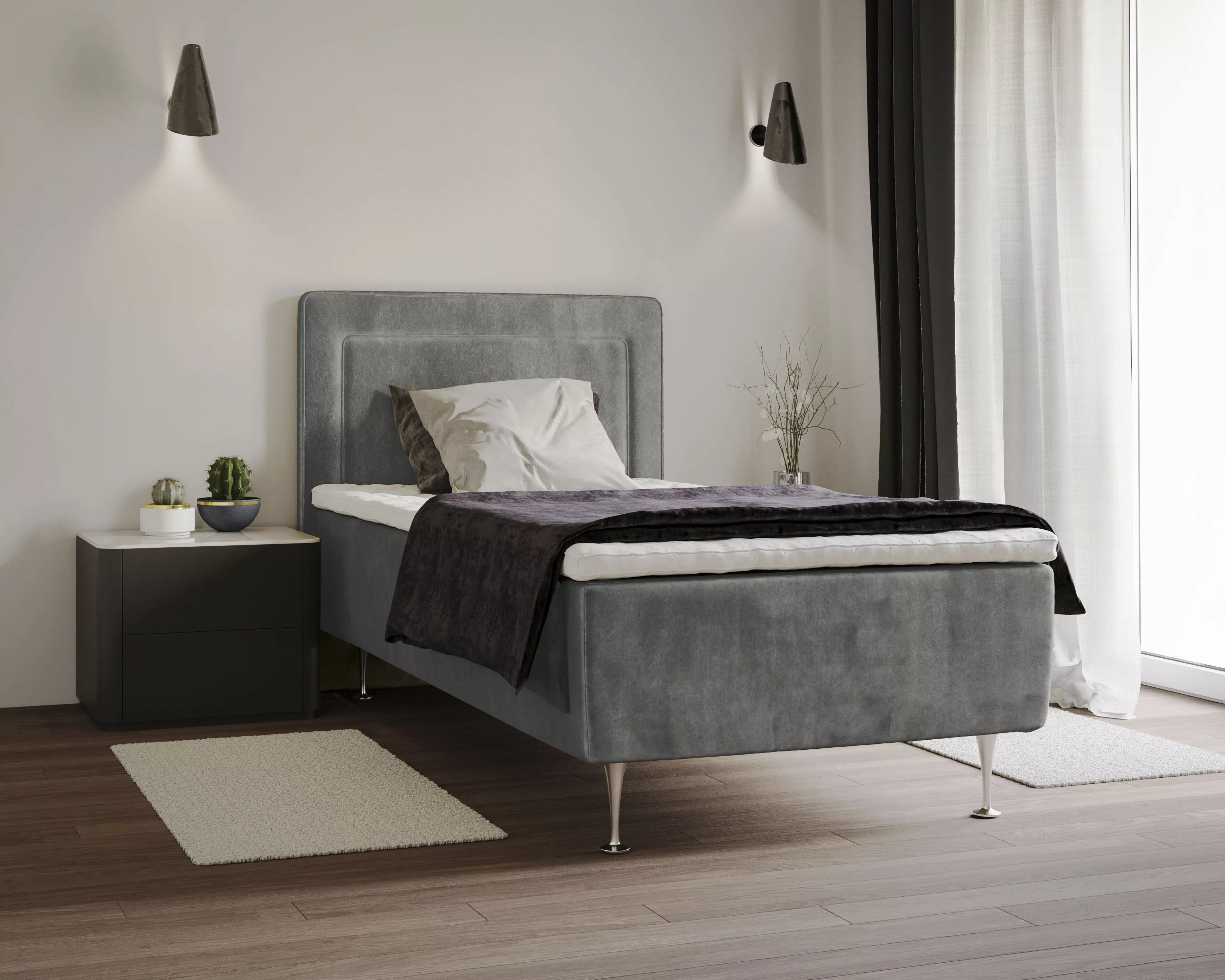 INOSIGN Boxspringbett "Hacer", Topper, H2 oder H3 und in Breiten 70,80,90,1 günstig online kaufen