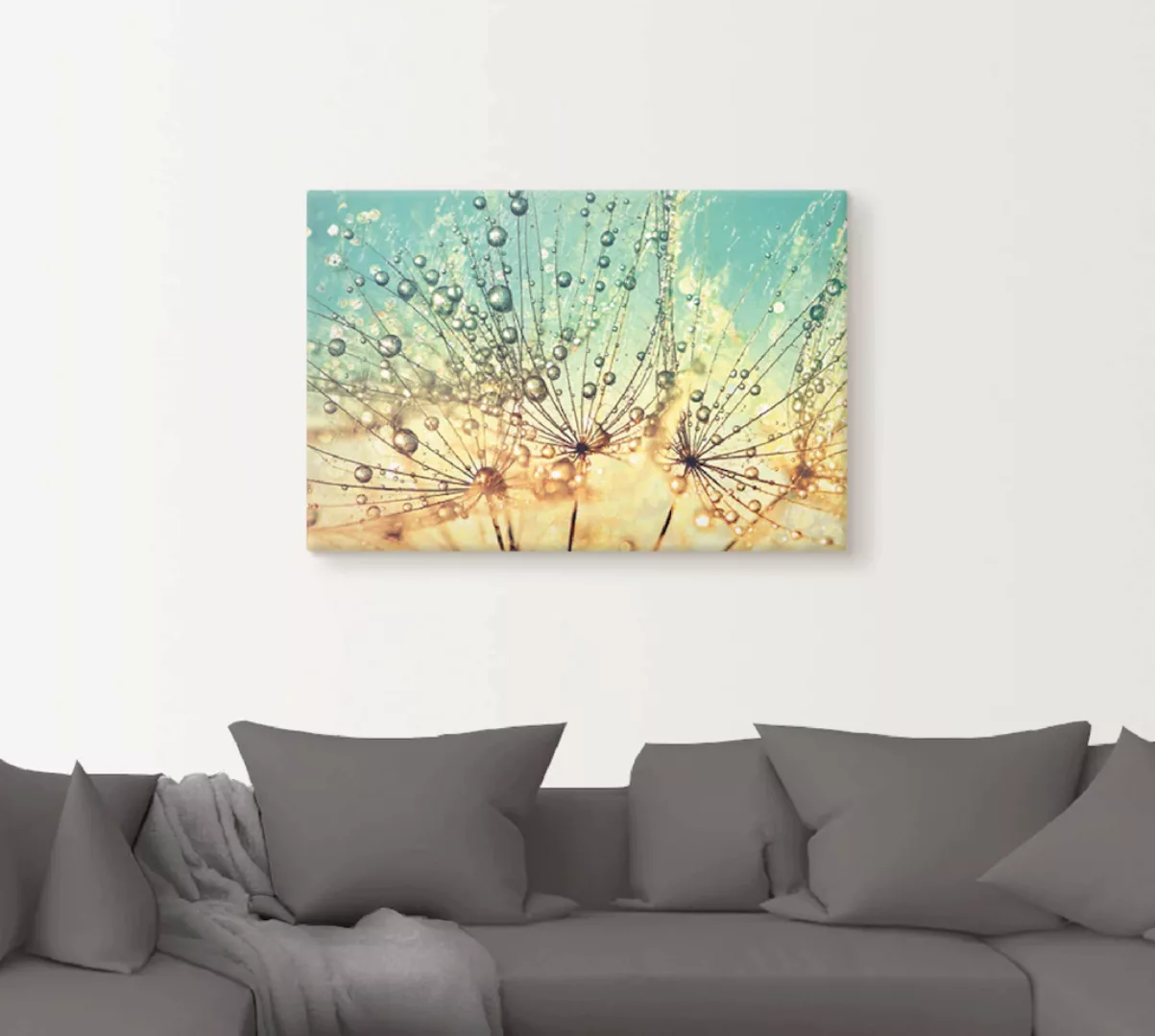 Artland Wandbild »Pusteblume Tropfenmagie«, Blumen, (1 St.), als Alubild, O günstig online kaufen