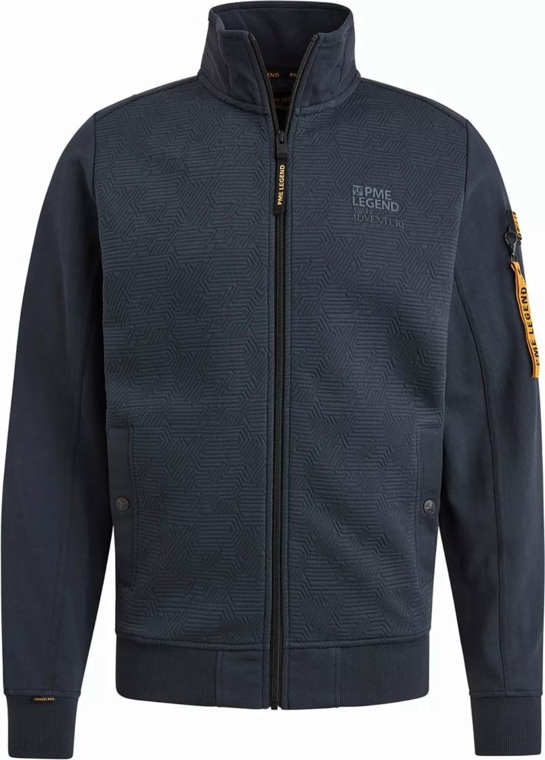 PME Legend Strickjacke Jacquard Interlock Navy - Größe M günstig online kaufen