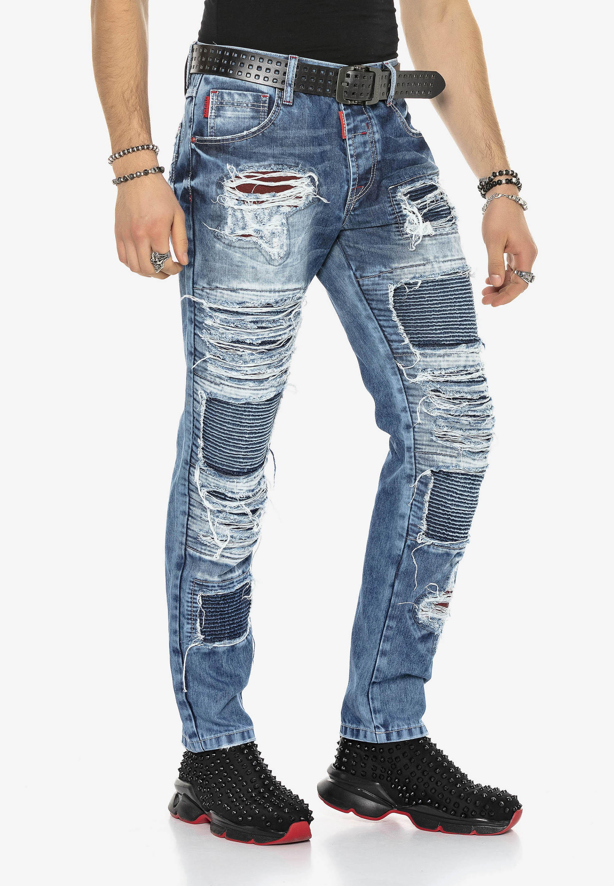 Cipo & Baxx Bequeme Jeans, im auffälligen Riss-Design günstig online kaufen