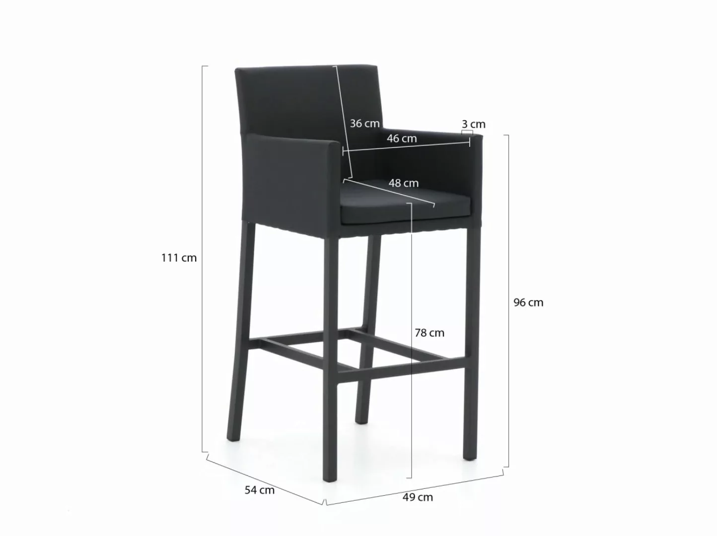 Manifesto Sulzano/ROUGH-X 80 cm Gartenbar-Set 3-teilig günstig online kaufen