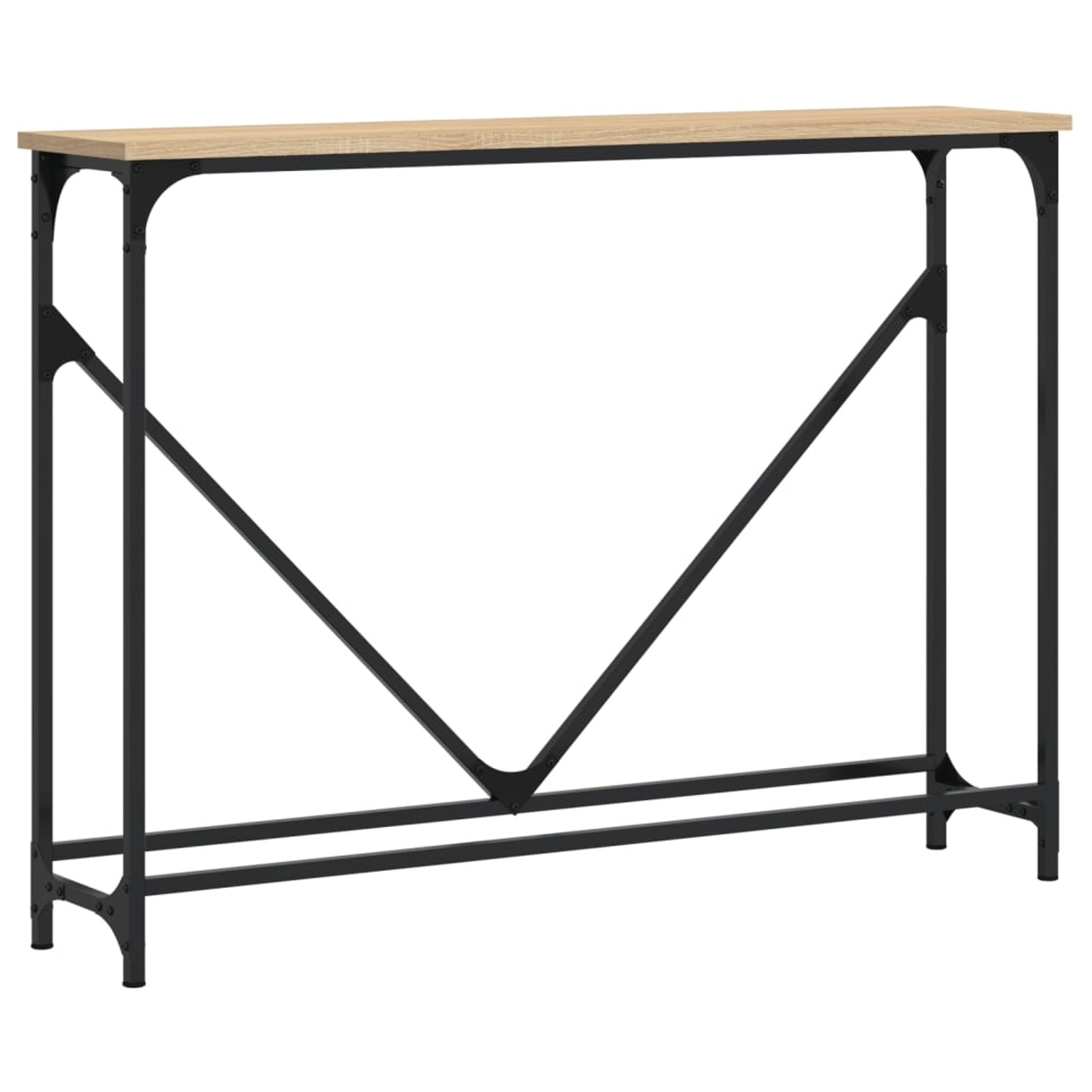 vidaXL Konsolentisch Sonoma-Eiche 102x22,5x75 cm Holzwerkstoff günstig online kaufen