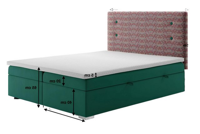 Xlmoebel Bett Boxspringbett mit Hotel-Funktionalität, Doppelbett-Komplettse günstig online kaufen