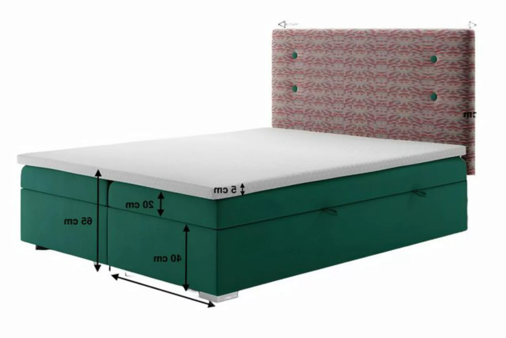 Xlmoebel Bett Boxspringbett mit Hotel-Funktionalität, Doppelbett-Komplettse günstig online kaufen