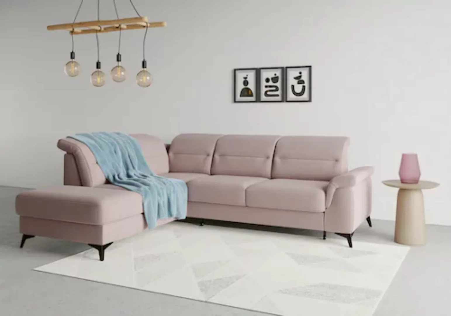 sit&more Ecksofa "Sinatra L-Form", mit Ottomane, optional mit Kopfteilverst günstig online kaufen