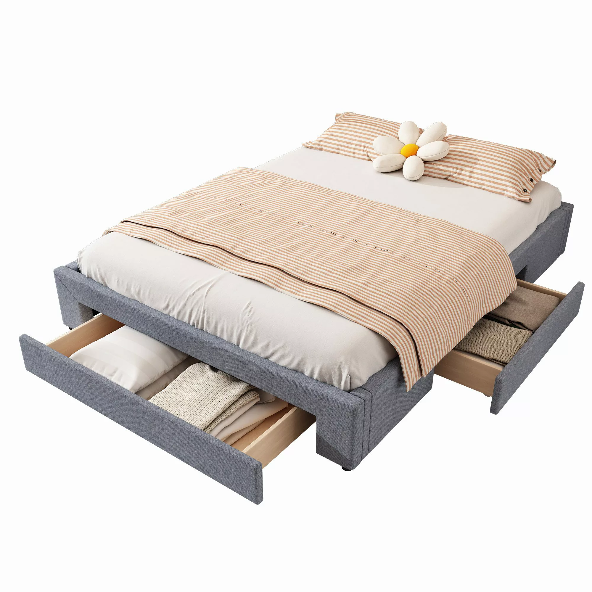 Flieks Polsterbett, Doppelbett Flachbett 160x200cm mit günstig online kaufen