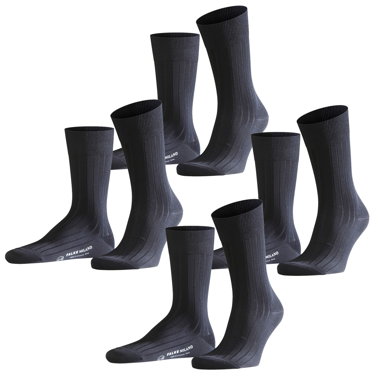 Businesssocken - Milano Socken - 2er 3er 4er Multipack günstig online kaufen