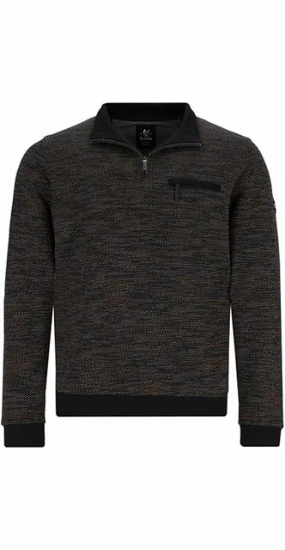 Hajo Sweatshirt Herren Sweatshirt Troyer Kragen (1-tlg) Stay Fresh Bügelfre günstig online kaufen