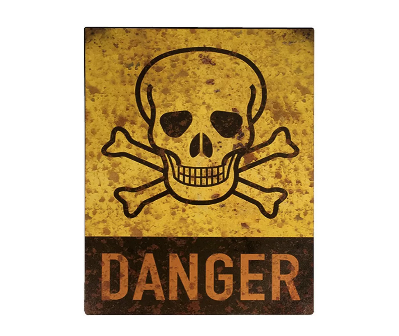 Blechschild DANGER Totenkopf Dekoschild Vintage 25x20cm günstig online kaufen