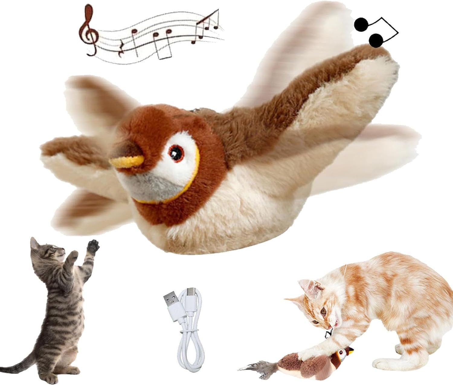 BlingBin Tier-Intelligenzspielzeug Elektrisch Katzenspielzeug Vogel Flatter günstig online kaufen