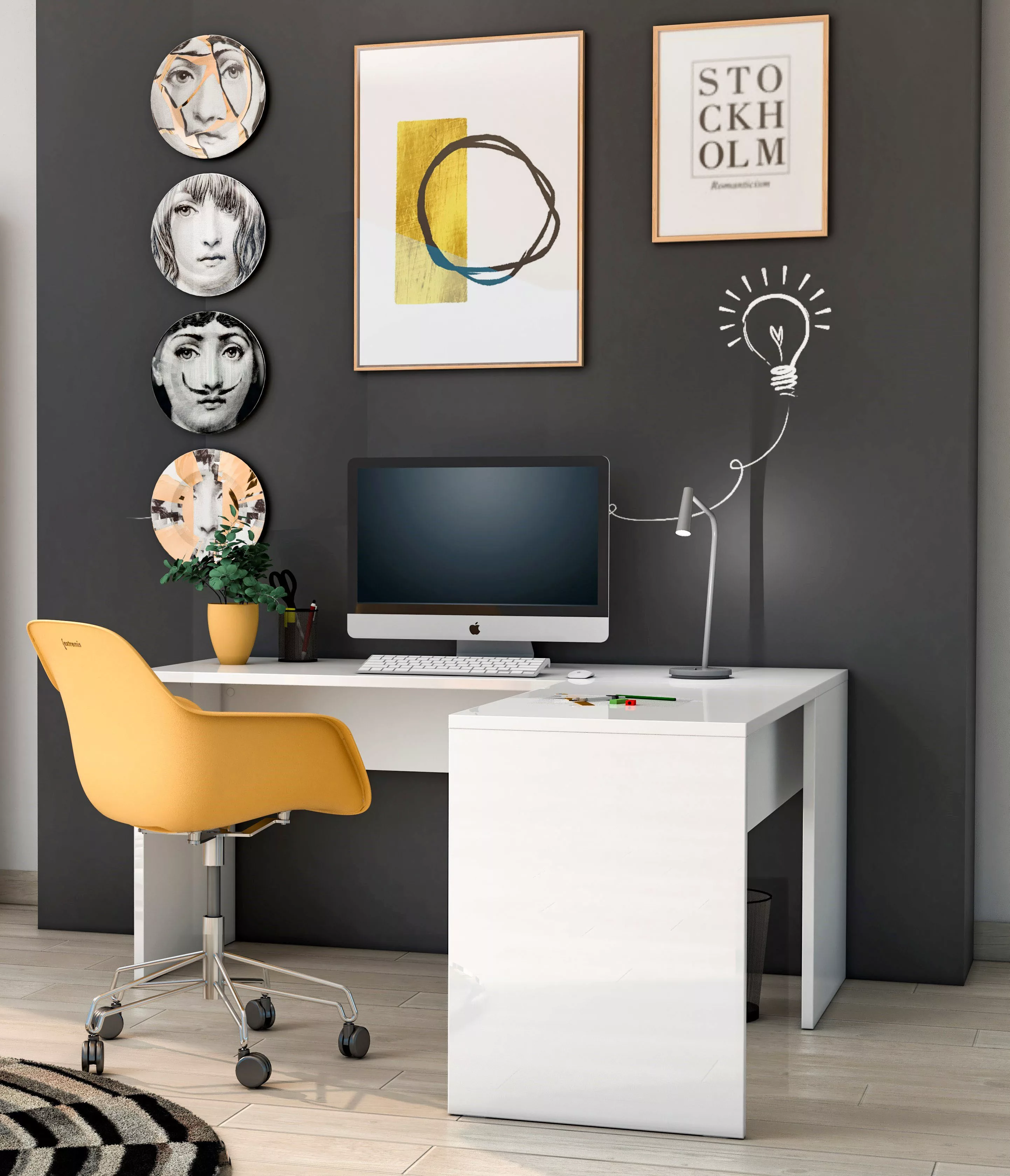 INOSIGN Schreibtisch "Dame", modernes Hochglanz Design günstig online kaufen