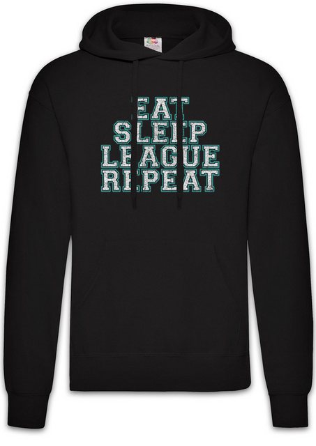 Urban Backwoods Hoodie Eat Sleep League Repeat Herren Hoodie Gamer Games Ga günstig online kaufen