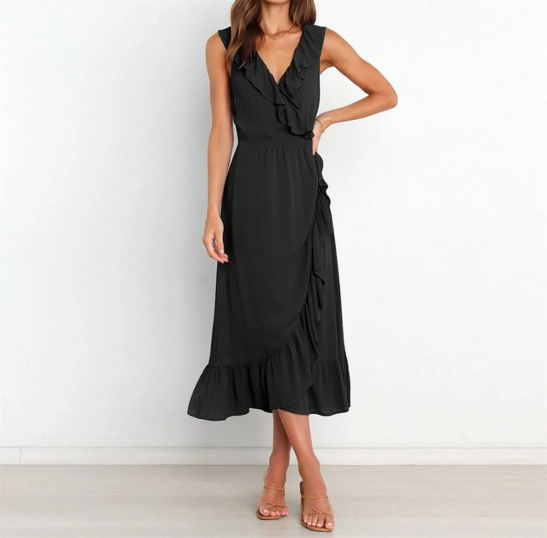 AFAZ New Trading UG Sommerrock Modisches Damen-Seilkleid mit V-Ausschnitt u günstig online kaufen